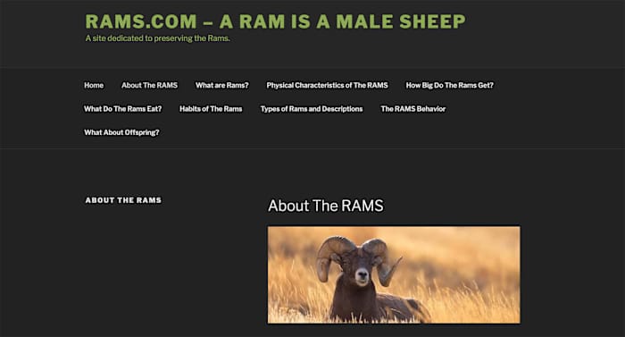 To further emphasize the hypothetical nature of this exercise: The Los Angeles Rams don't even own the Rams.com domain. And this guy's right: A ram IS a male sheep.